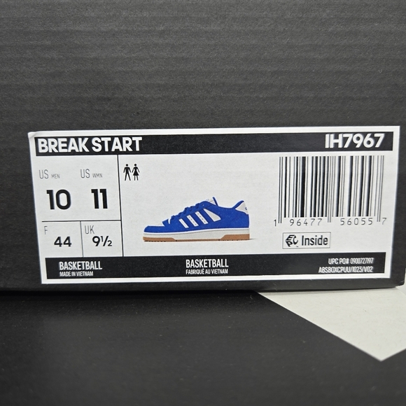 adidas Break Start Blue Bird Cloud White Men's Shoes Size 10 New - Picture 8 of 8